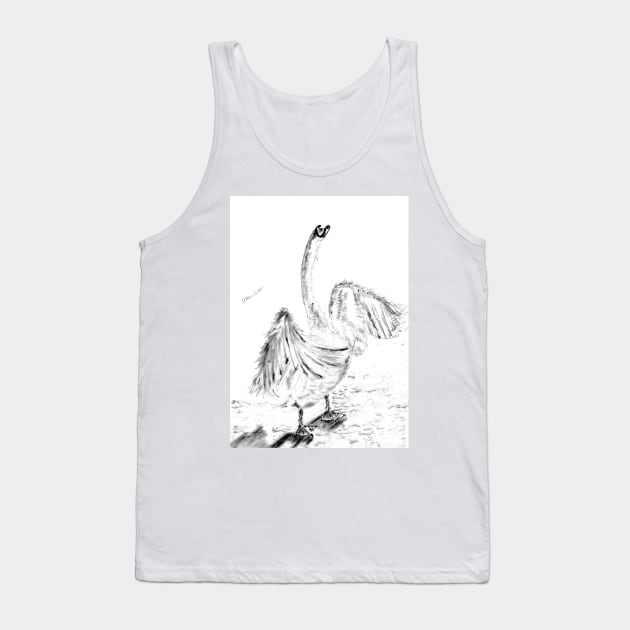 Swan Tank Top by AllansArts